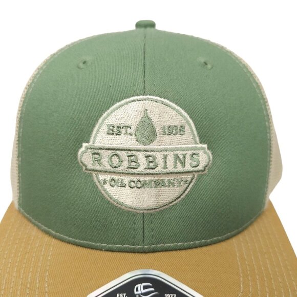 Robbins Oil Company Embroidered Logo Mesh Snapback Cap Trucker Style Baseball - Picture 7 of 13